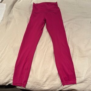 Lululemon Wunder Train Leggings, Inseam 25, Pink, Size 4